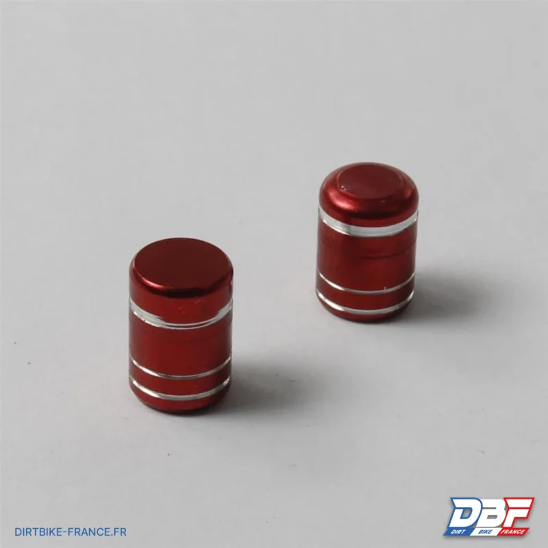 Bouchon de valve aluminium Rouge, Dirt Bike France - Photo N°1