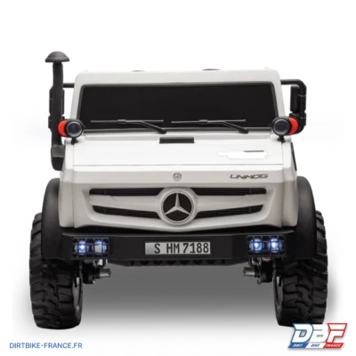 Camion électrique enfant mercedes unimog 12v Blanc, photo 3 sur Dirt Bike France