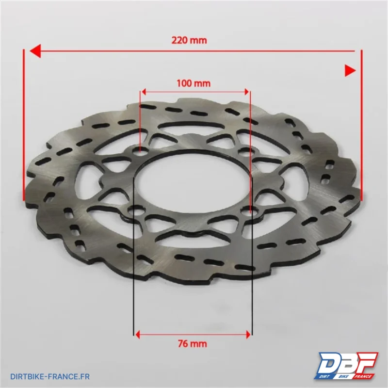 Disque de frein ø76mm 220mm, Dirt Bike France - Photo N°2