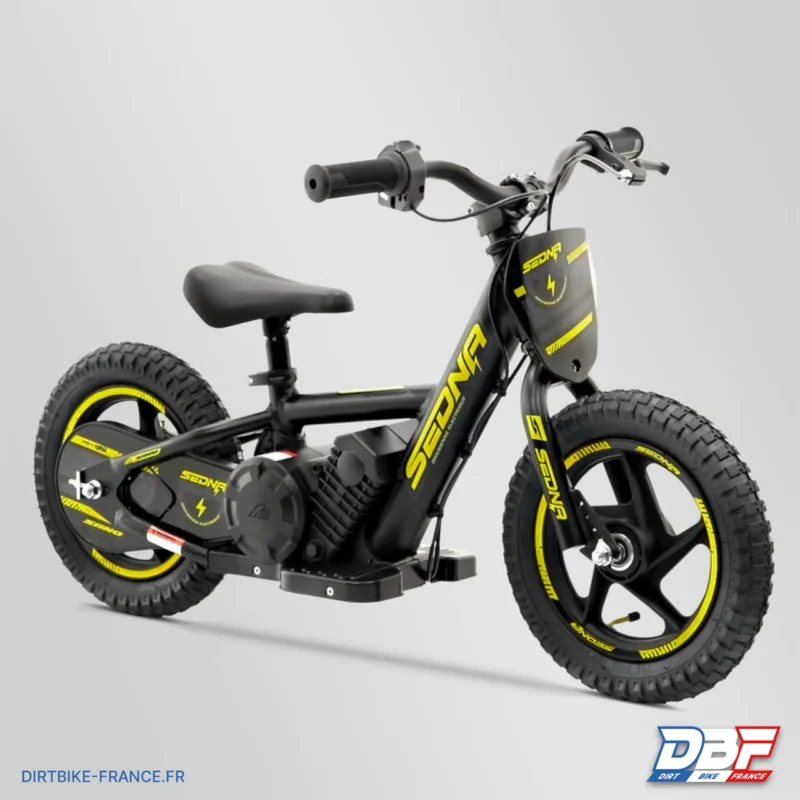 Draisienne électrique sano sedna shadow 12″ Jaune, Dirt Bike France - Photo N°1