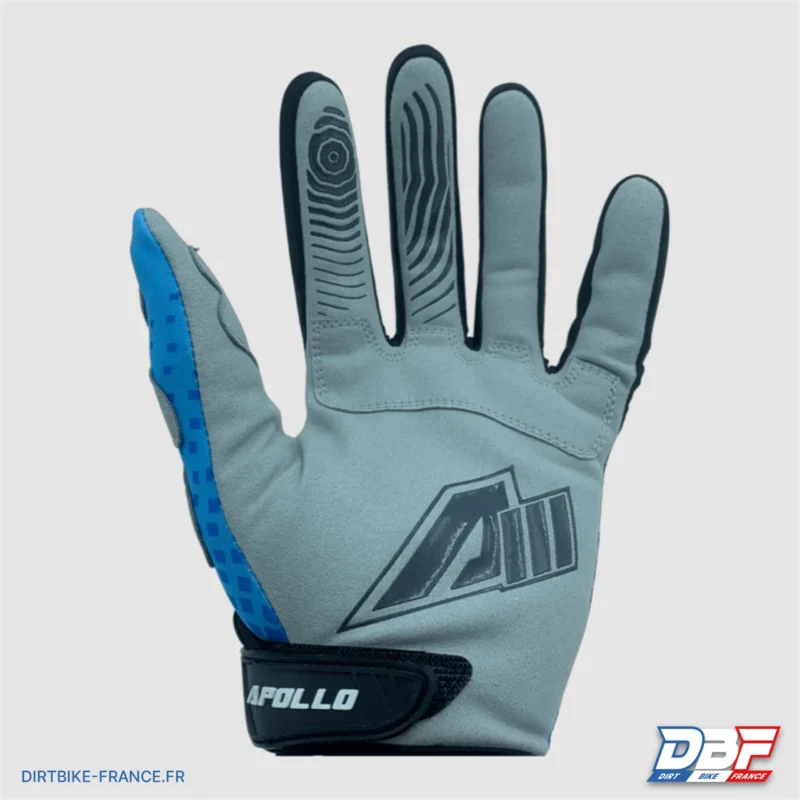 Gants cross apollo skin Bleu S, Dirt Bike France - Photo N°2