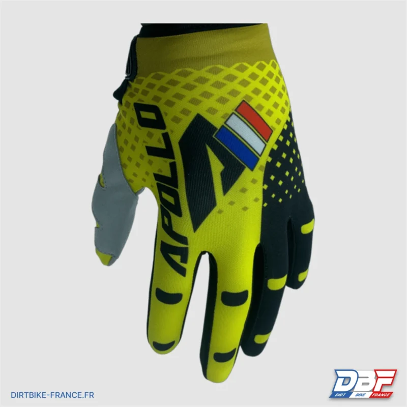 Gants cross apollo skin Jaune L, Dirt Bike France - Photo N°1