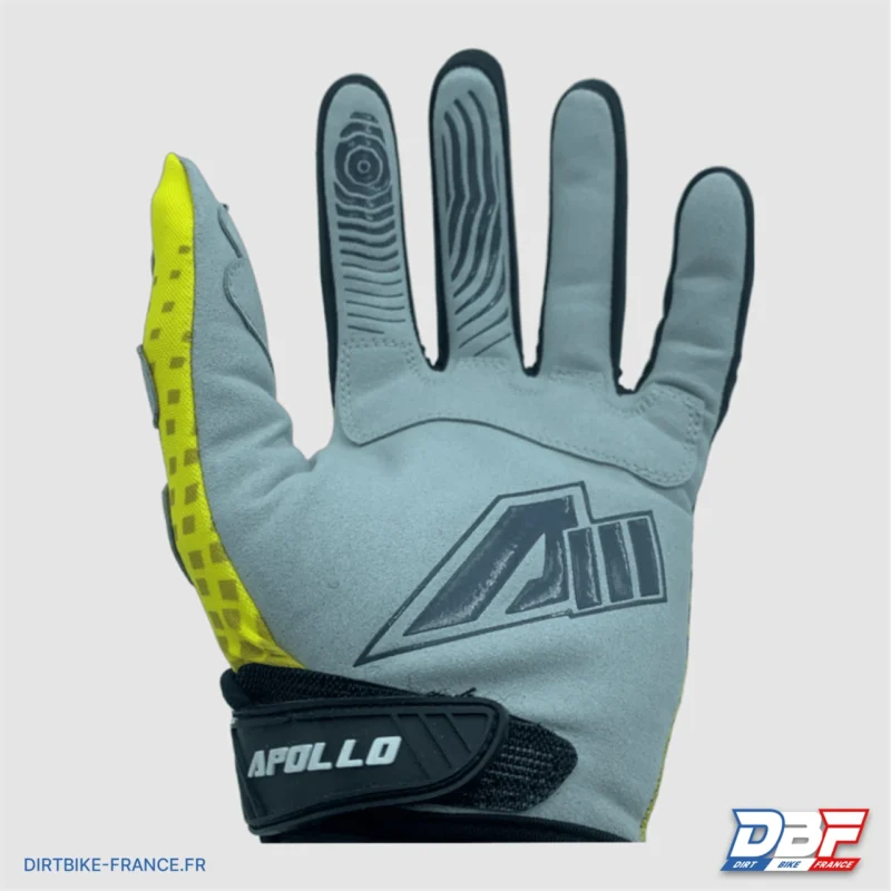 Gants cross apollo skin Jaune L, Dirt Bike France - Photo N°2