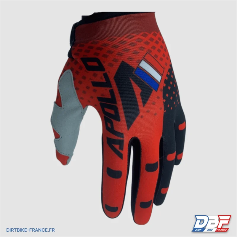 Gants cross apollo skin Rouge XL, Dirt Bike France - Photo N°1