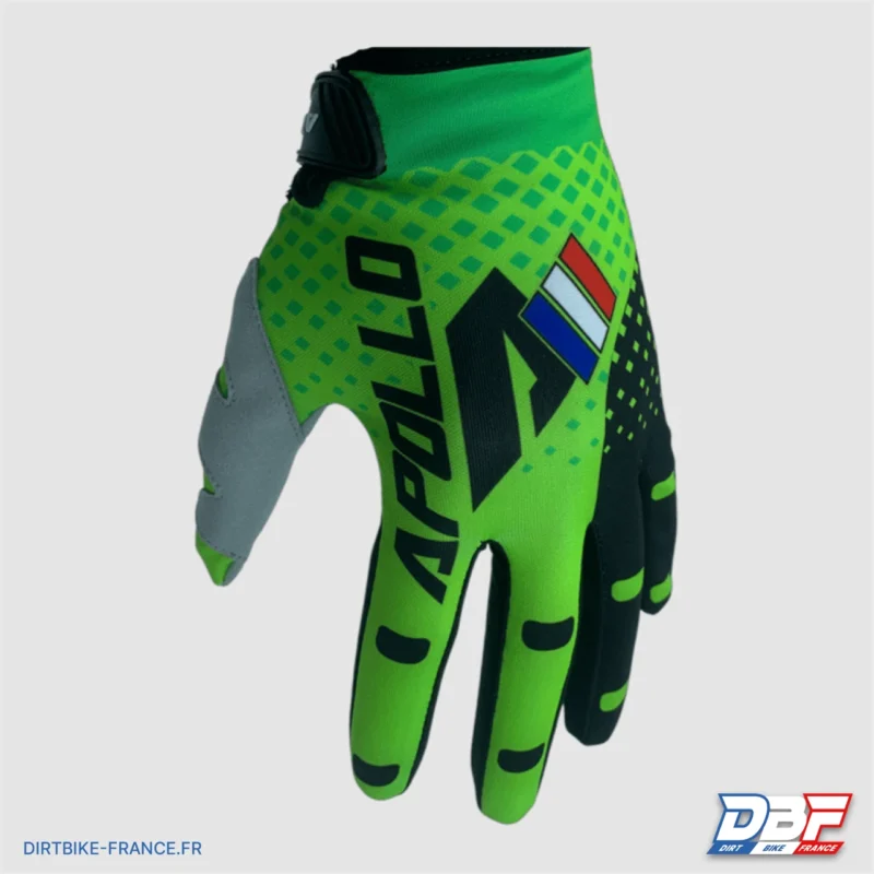 Gants cross enfant apollo skin Vert S, Dirt Bike France - Photo N°1