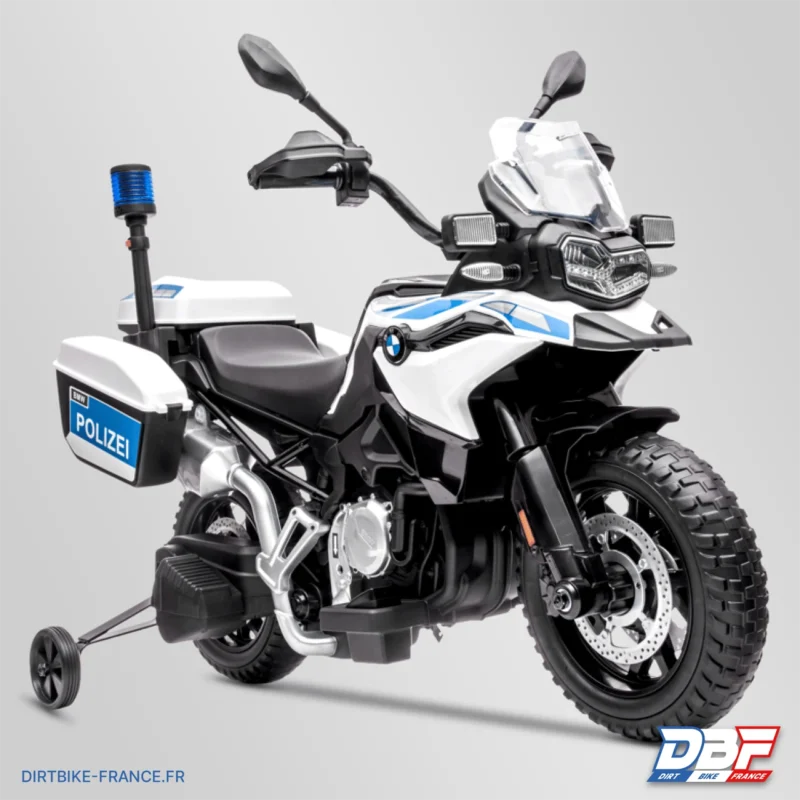 Moto électrique enfant bmw f850 gs police 12v Blanc, Dirt Bike France - Photo N°1