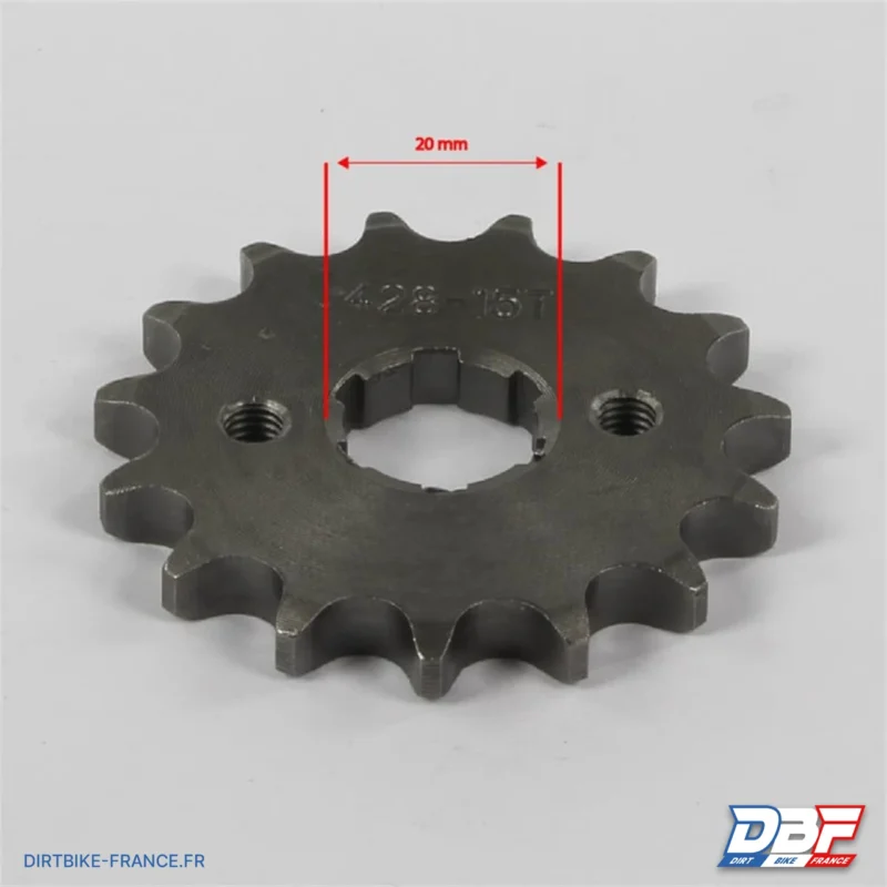 Pignon sortie de boite 428 – ø20mm 15 dents, Dirt Bike France - Photo N°2