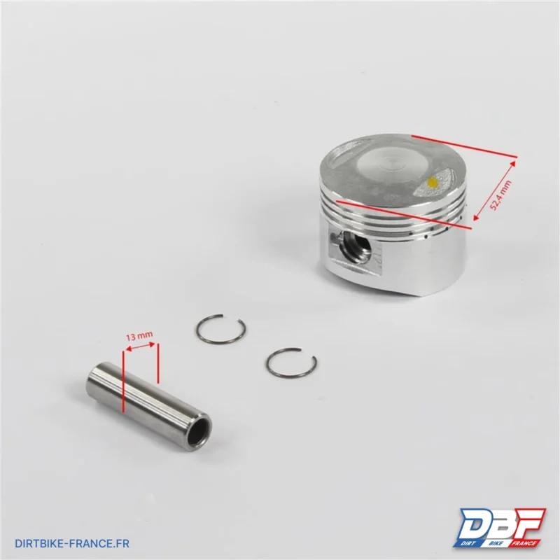 Piston 107cc lifan 52,4mm – ø13mm + segments, Dirt Bike France - Photo N°3