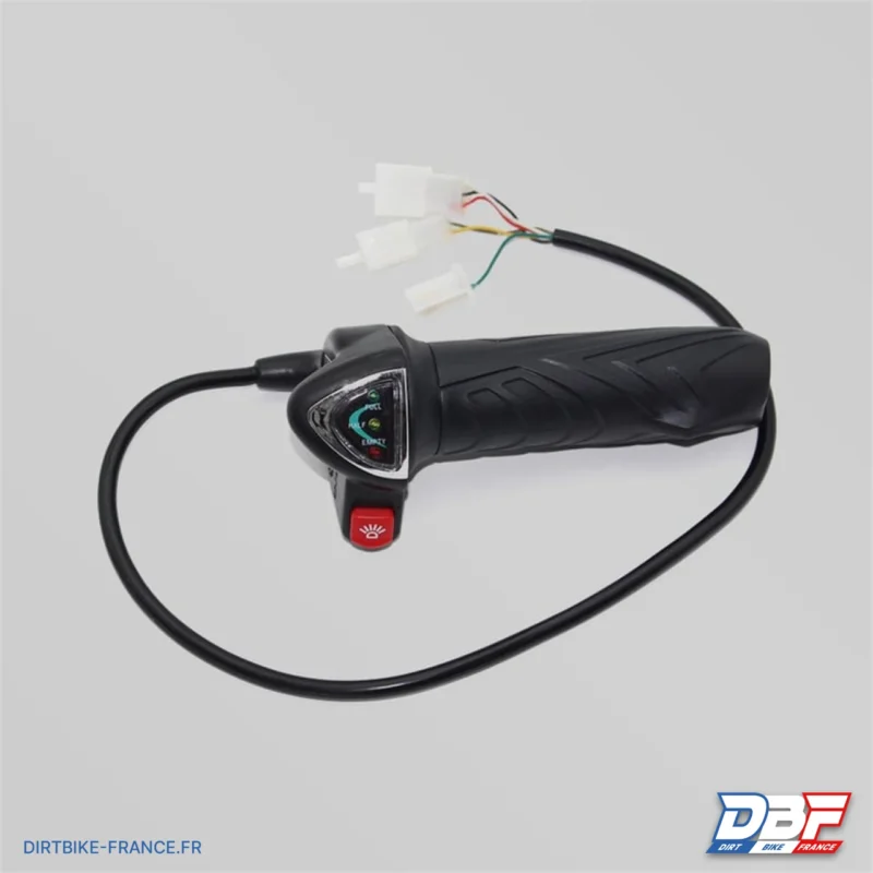 Poignée d’accélérateur – complète avec 36v et bouton switch éclairage, Dirt Bike France - Photo N°2