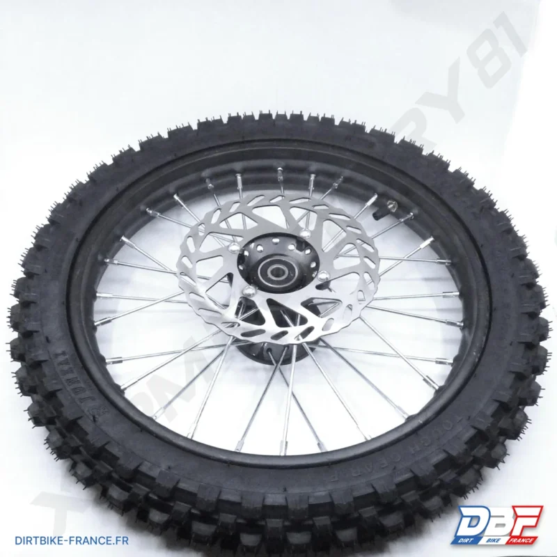 ROUE AVANT COMPLETE MINI SX 1300W JANTE14’+PNEU+CHAMBRE+DISQUE, Dirt Bike France - Photo N°1