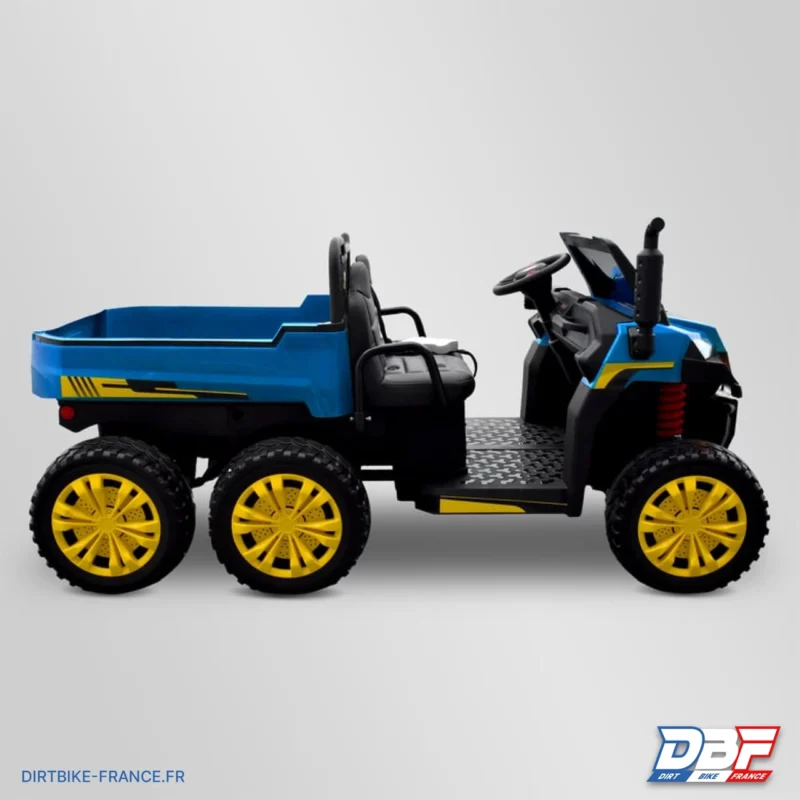 Tracteur électrique enfant 6×6 avec benne basculante Bleu, Dirt Bike France - Photo N°6