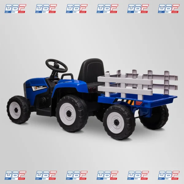 Tracteur avec remorque Bleu, Electrique 12 Volts pour Enfants avec