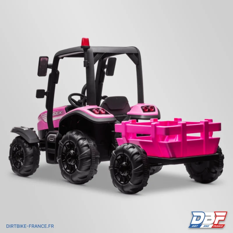 Tracteur enfant électrique agricole xl avec remorque Rose, Dirt Bike France - Photo N°6