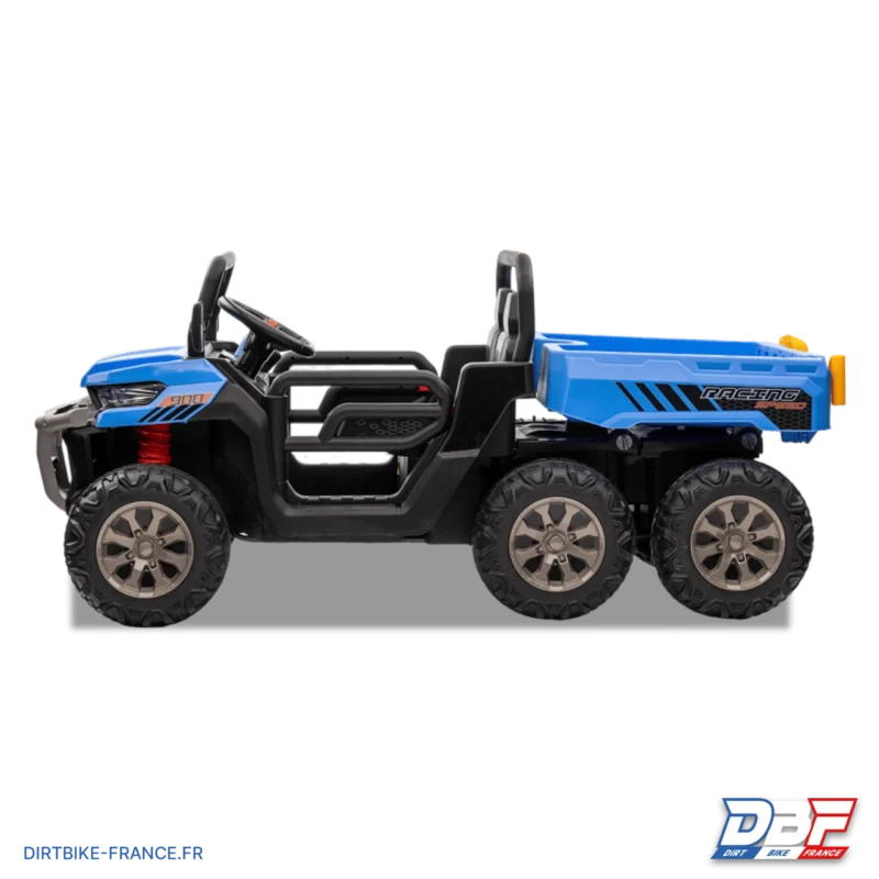 Utilitaire électrique enfant 6×6 avec benne basculante Bleu, Dirt Bike France - Photo N°5