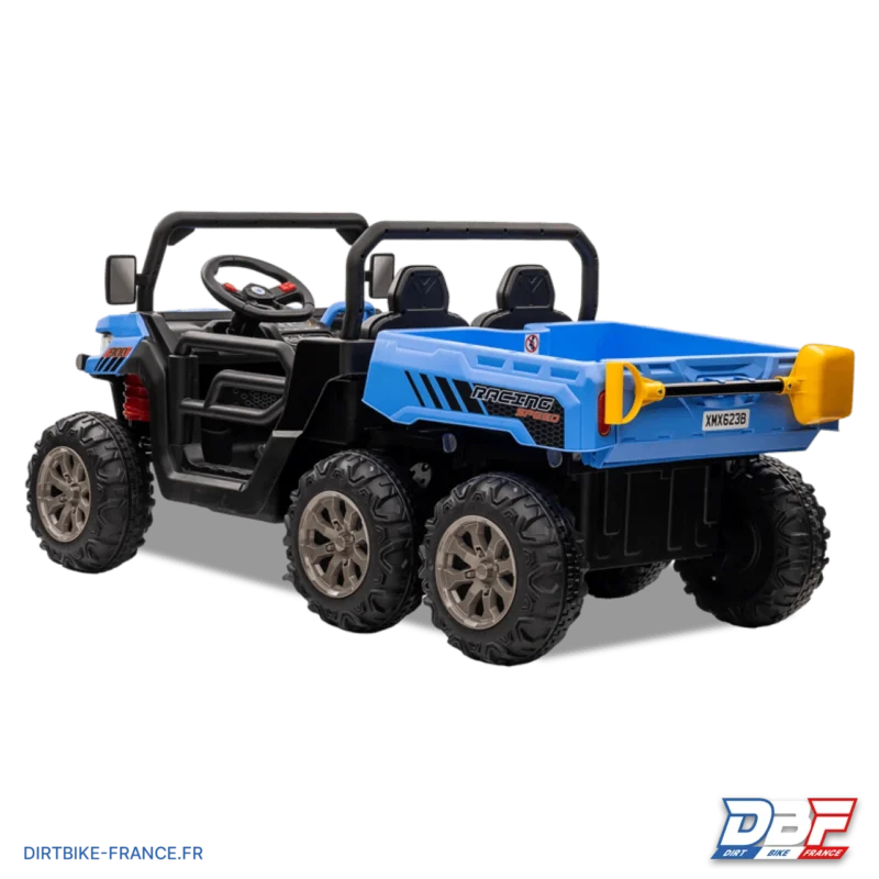 Utilitaire électrique enfant 6×6 avec benne basculante Bleu, Dirt Bike France - Photo N°6