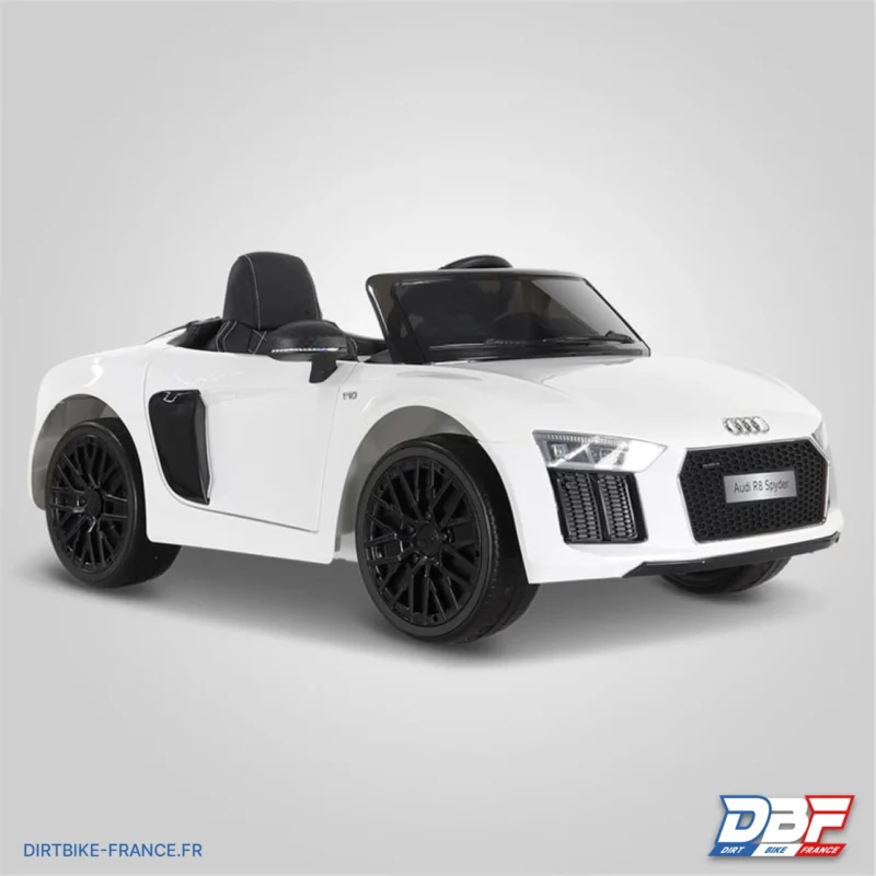 Voiture électrique enfant audi r8 spyder Blanc, Dirt Bike France - Photo N°1