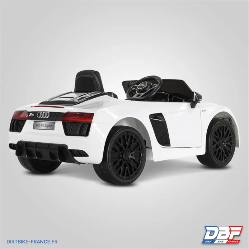 Voiture électrique enfant audi r8 spyder Blanc, Dirt Bike France - Photo N°2