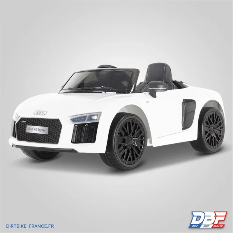 Voiture électrique enfant audi r8 spyder Blanc, Dirt Bike France - Photo N°6